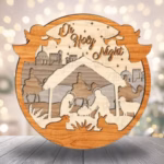10+ Nativity Designs Bundle SVG | 3D Multilayer Wooden Laser Cut Files | Christmas Nativity Scene Glowforge Xtool Download - Image 4