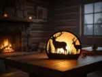 9x Deer Wood Lantern Bundle | 3D Candle Holder SVG Files | Forest Wildlife Night Lamp Glowforge Templates - Image 3