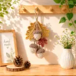 Crochet Acorn Pattern, Autumn Leaves Crochet PDF, Fall Hanging Decor, Amigurumi Acorn Digital Download - Image 5