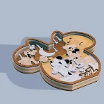 Friends Cartoon Mouse Head 3D Multilayer Laser Cut File | Magical Wooden Decor Ornament for Glowforge Xtool CNC | SVG DXF AI - Image 3