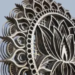 7x Lotus Flower Mandala Bundle 3D Multilayer Wooden Engraved Laser Cut File, Decoration Ornament Glowforge Make, Svg Dxf Ai Download File - Image 2