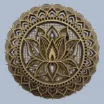 7x Lotus Flower Mandala Bundle 3D Multilayer Wooden Engraved Laser Cut File, Decoration Ornament Glowforge Make, Svg Dxf Ai Download File - Image 5