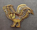 Rooster SVG 3D Layered Mandala, Laser Cut File, Glowforge Laser Cut Multi Layer Plywood Country Kitchen - Image 5