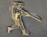 Baseball Player SVG 3D Layered Silhouette, Batter Sports Cut File - Image 5