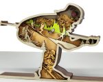 Skier SVG 3D Layered Mountain Silhouette, Alpine Sports Cut File, Laser Cut 8 Layer Skiing - Image 4