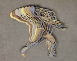 American Football Player SVG 3D Layered Silhouette, Sports Stadium Cut File for Cricut, Glowforge Laser Cut 9 Layer Game Day - Image 5