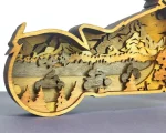 Motorcycle SVG, 3D Layered Biker, Glowforge Cut File, 9 Layered Design - Image 4