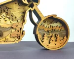 Motorcycle SVG, 3D Layered Biker, Glowforge Cut File, 9 Layered Design - Image 5