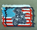 American Flag Motorcycle SVG, 3D Layered Patriotic Biker Laser File, Digital Download - Image 5