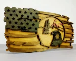 American Flag Eagle SVG, 3D Layered Patriotic Wildlife Laser File - Image 3