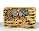 Horse American Flag, Patriotic Horse SVG, 3D Layered - Image 4