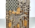American Flag Bigfoot SVG 3D Layered Silhouette, Sasquatch Yeti Cut File - Image 4