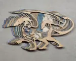 Layered Dragon SVG Mandala Art, Plywood Laser Cut - Image 5
