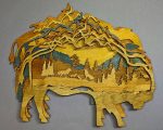 Bison SVG 3D Layered Mandala, Buffalo Mountain Cut File. Glowforge Laser Cut - Image 5