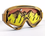 Ski Goggles SVG, Layered Mountain Art, 3D Skiing Silhouette - Image 3
