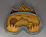 Ski Goggles SVG, Layered Mountain Art, 3D Skiing - Image 5