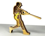 Baseball Player SVG 3D Layered Silhouette, Batter Sports Cut File - Image 4