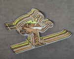 Skier SVG 3D Layered Mountain Silhouette, Alpine Sports Cut File, Laser Cut 8 Layer Skiing - Image 5