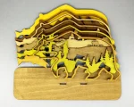Bear SVG 3D Layered Mandala, Glowforge Laser Cut 6 Layer - Image 5