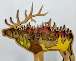 Deer SVG, 3D Layered Mandala, Woodland Animal, Glowforge Laser Art - Image 4