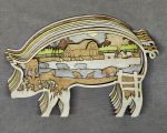Pig SVG, 3D Layered Mandala, Farm Animal, Glowforge Laser Cut - Image 5