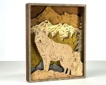 Wolf SVG 3D Layered Mandala, Woodland Animal Cut File, Glowforge Laser Cut 8 Layer - Image 4