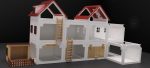 Dollhouse 3mm, 4mm plywood. Laser cut files SVG, DXF, CDR Digital product - Image 3