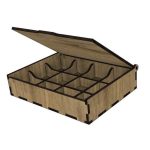 Candle Box Laser Cut Files: 4mm SVG DXF CDR Vector Plans