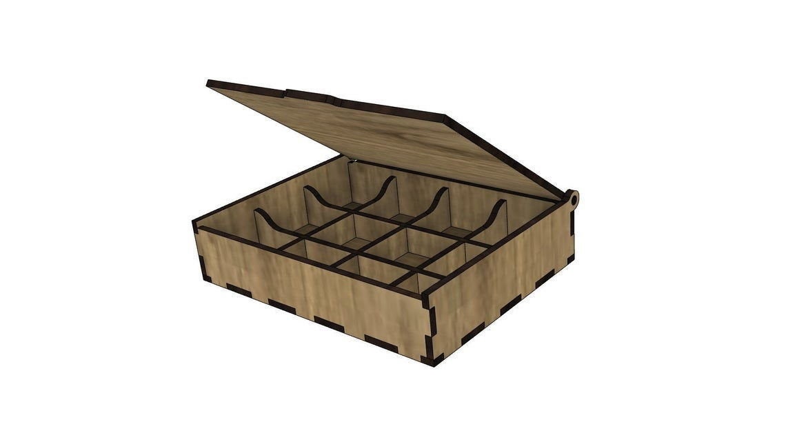 il_fullxfull.2515531555_st1t.jpg Candle Box Laser Cut Files: 4mm SVG DXF CDR Vector Plans - Image 1