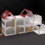 Dollhouse 3mm, 4mm plywood. Laser cut files SVG, DXF, CDR Digital product