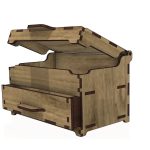 Сhest of drawers. 3mm, 4mm, 5mm. Laser cut files SVG, DXF, CDR Digital product