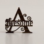 Split Letter Monogram Swirls: Laser Cut Files (SVG, PDF, CDR)