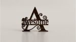 Split Letter Monogram Swirls: Laser Cut Files (SVG, PDF, CDR)