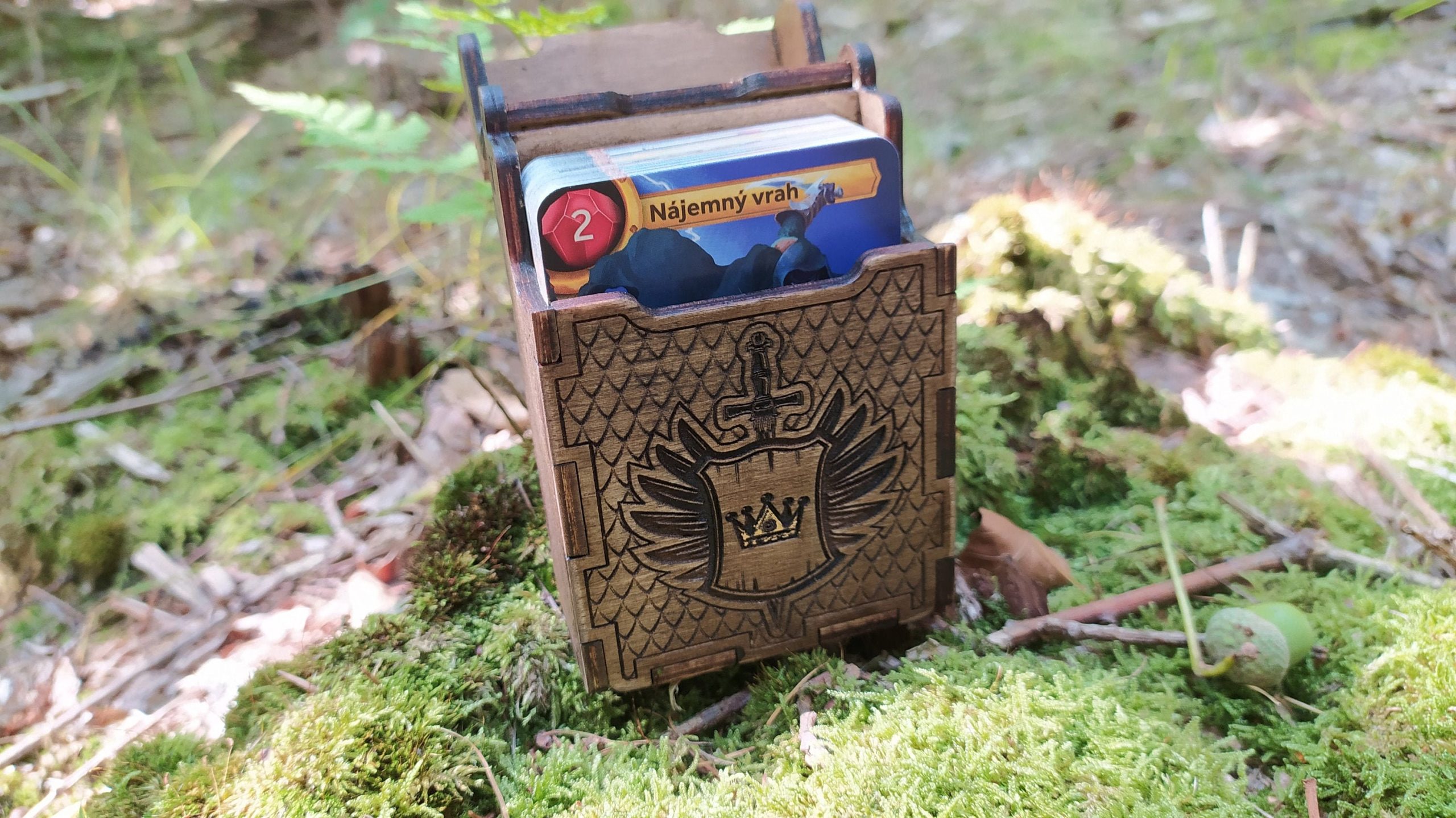 il_fullxfull.2571187323_7llw.jpg Laser Cut Game Card Box: Dragon Scale Design (SVG, PDF, CDR) - Image 1