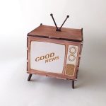 Retro TV box 3mm, 1/8 inch. Laser cut files SVG, PDF, cdr Digital product