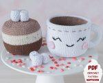 Crochet pattern mug of Hot Chocolate, Crochet play food drink, Kawaii amigurumi food pattern, Crochet food pattern, Crochet cup pattern - Image 6