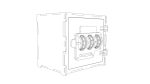 Safe with combination lock. 1/8inch (3.175mm). Laser cut files SVG, PDF, CDR Digital product - Image 6