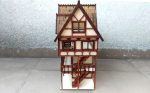 Medieval house 3mm, 4mm plywood. Laser cut files SVG, PDF, CDR Digital product - Image 7