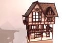 Medieval house 3mm, 4mm plywood. Laser cut files SVG, PDF, CDR Digital product - Image 9