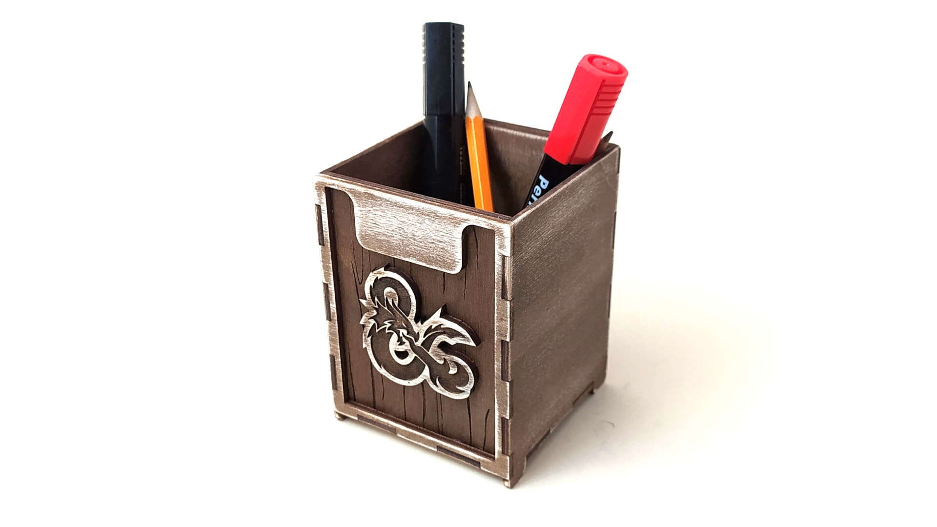 il_fullxfull.2923818151_427x.jpg Dungeons & Dragons Pen Holder: Laser Cut Files (SVG, PDF, CDR) - Image 1