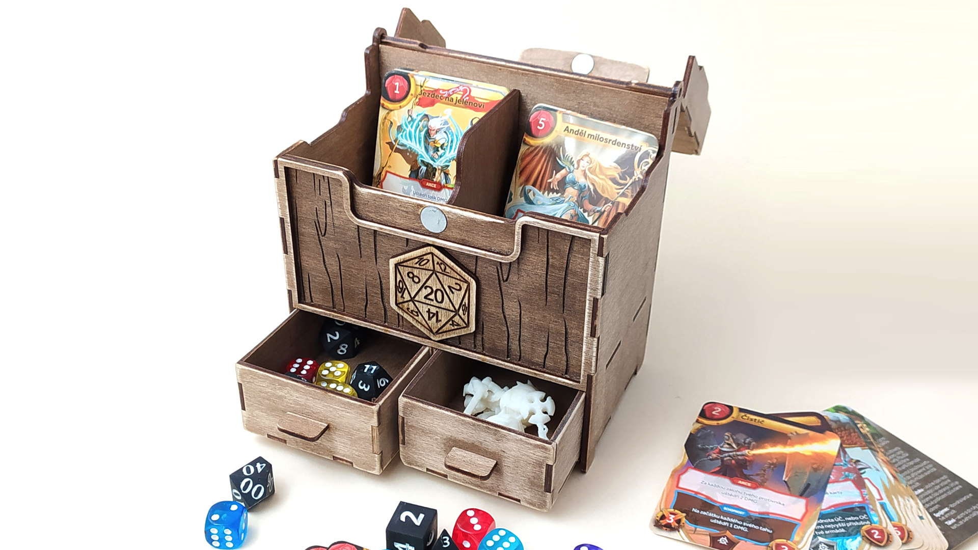 il_fullxfull.2923852323_a0jj.jpg Card & Dice Storage Box Laser Cut Files: SVG, PDF, CDR (Digital Product) - Image 1