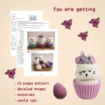 Easter crochet pattern, Amigurumi bunny pattern, Crochet rabbit pattern, Amigurumi food pattern, Crochet play food with crochet egg pattern - Image 2