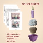 Crochet patterns Birthday crochet cupcake, Crochet food pattern, Amigurumi food pattern, Amigurumi cupcake and candle pattern - Image 2