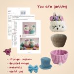 Easter Amigurumi pattern bunny couple, Amigurumi rabbit pattern, Easter crochet bunny pattern, Crochet play food pattern - Image 2