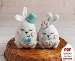 Crochet patterns Easter bunnies, Amigurumi bunny pattern, Crochet rabbit pattern, Easter amigurumi pattern bunny couple - Image 8