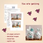 Crochet patterns Easter bunnies, Amigurumi bunny pattern, Crochet rabbit pattern, Easter amigurumi pattern bunny couple - Image 2