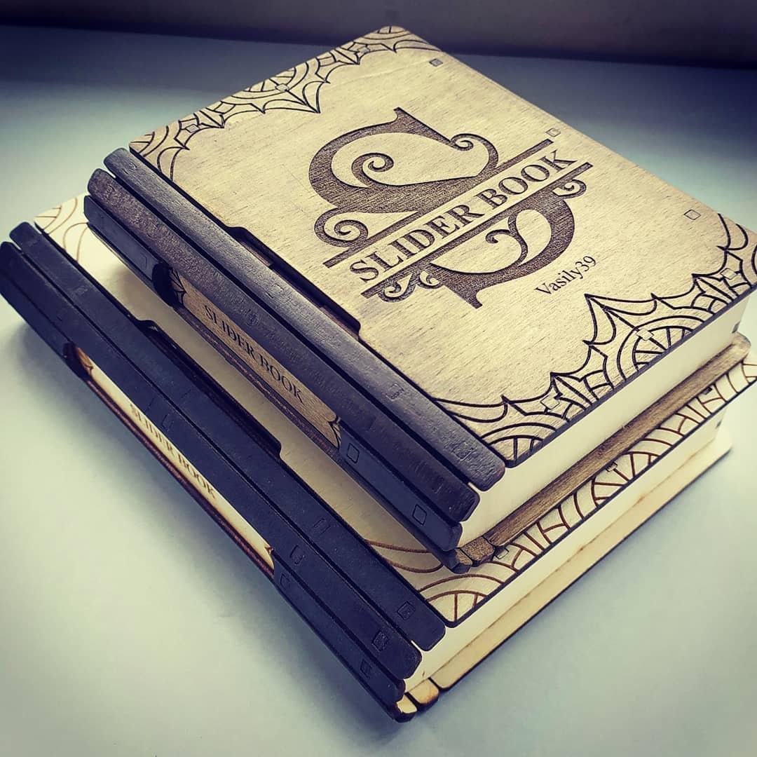 il_fullxfull.2995637821_89tf.jpg Celtic Slider Book Box: Laser Cut Files (SVG, PDF, CDR) - Image 1