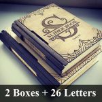 Laser Cut Slider Book, 26 Split Letter Templates (SVG, PDF, CDR)