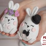 Crochet patterns bunnies, Easter crochet pattern, Kawaii amigurumi rabbit pattern, Amigurumi bunny pattern, Crochet rabbit pattern