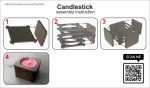 Сandlestick 3mm, 4mm, 4.5mm, 5mm, 6mm. Laser cut files SVG, DXF, CDR Digital product - Image 3